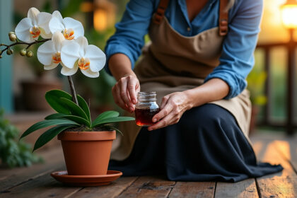 découvrez comment utiliser un remède de grand-mère naturel pour prendre soin de votre orchidée et stimuler sa croissance. astuces simples et efficaces pour des fleurs éclatantes !