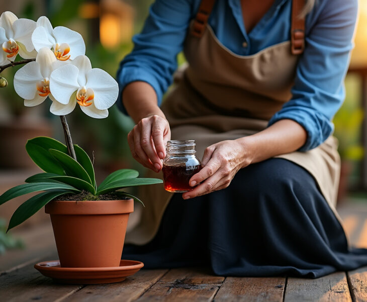 découvrez comment utiliser un remède de grand-mère naturel pour prendre soin de votre orchidée et stimuler sa croissance. astuces simples et efficaces pour des fleurs éclatantes !
