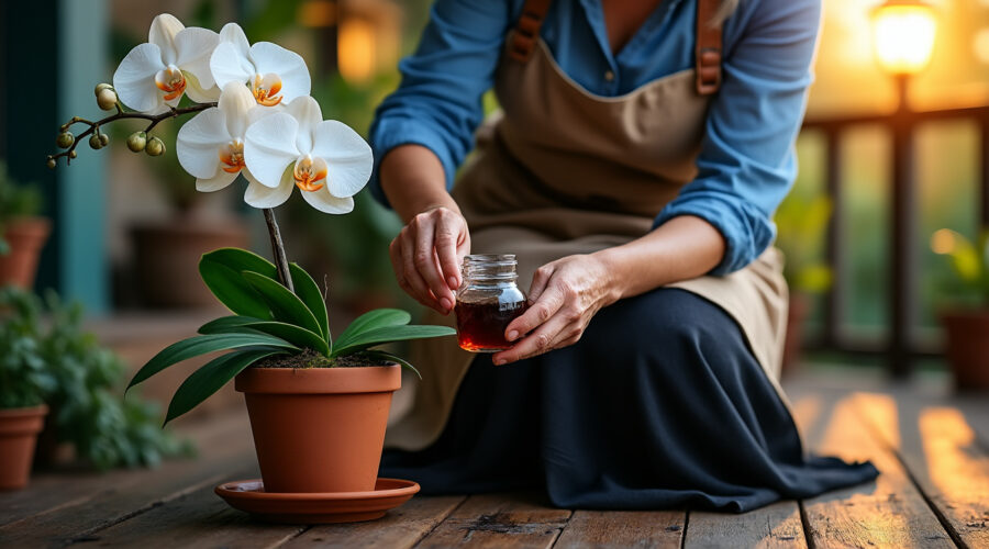 découvrez comment utiliser un remède de grand-mère naturel pour prendre soin de votre orchidée et stimuler sa croissance. astuces simples et efficaces pour des fleurs éclatantes !