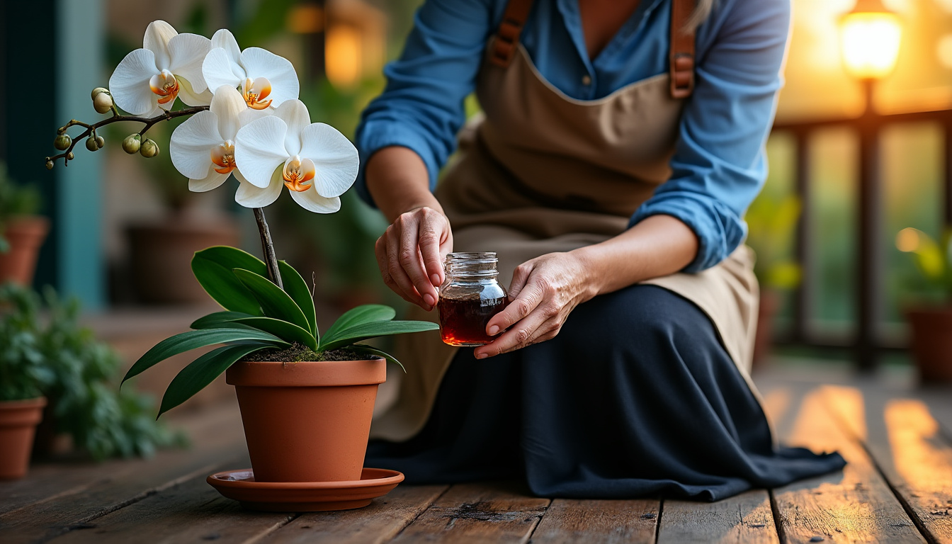 découvrez comment utiliser un remède de grand-mère naturel pour prendre soin de votre orchidée et stimuler sa croissance. astuces simples et efficaces pour des fleurs éclatantes !