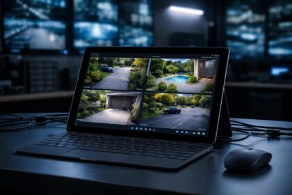 surveillez en temps réel vos caméras extérieures directement depuis votre tablette windows, transformée en centre de surveillance efficace et mobile.