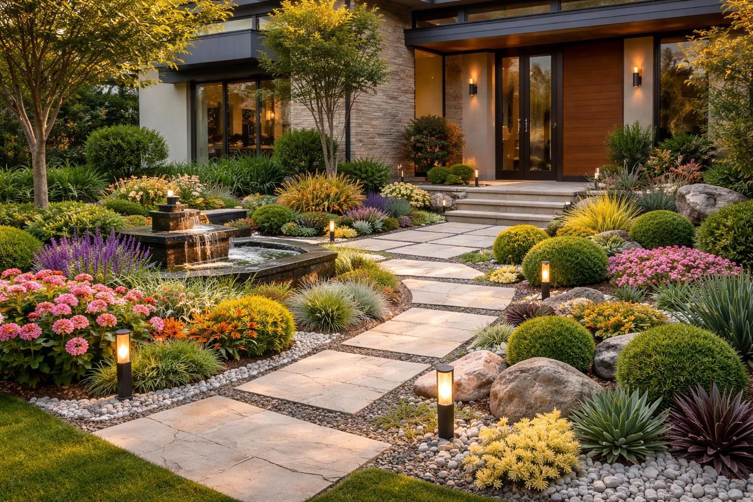 Parterre Devant Maison Modernenull