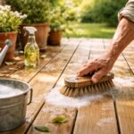 apprenez l'astuce de grand-mère simple et efficace pour nettoyer votre terrasse en bois sans effort, avec des ingrédients naturels et économiques.