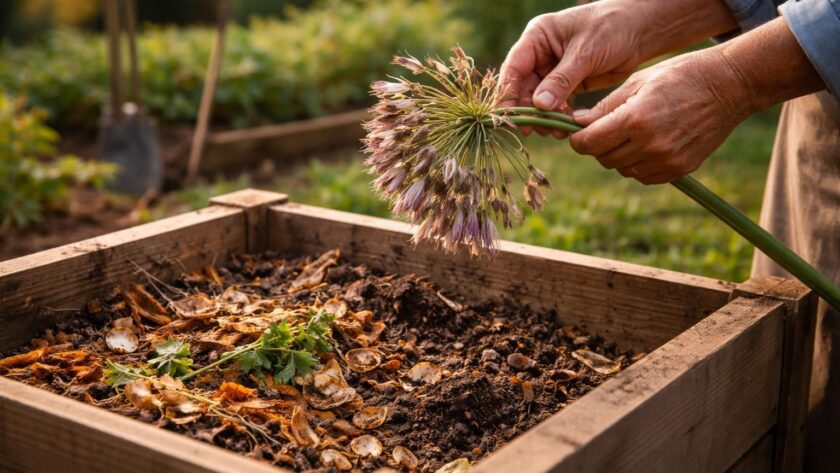 apprenez comment utiliser une fleur fanée d'agapanthe pour enrichir votre compost et réussir un compostage écologique et efficace.