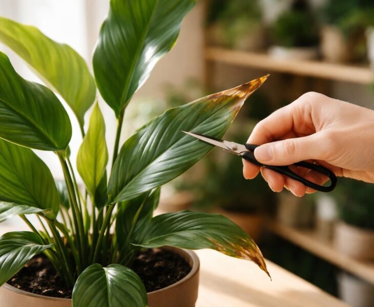 apprenez quand et comment couper les bouts marron des feuilles de vos plantes d'intérieur pour préserver leur santé et leur beauté.