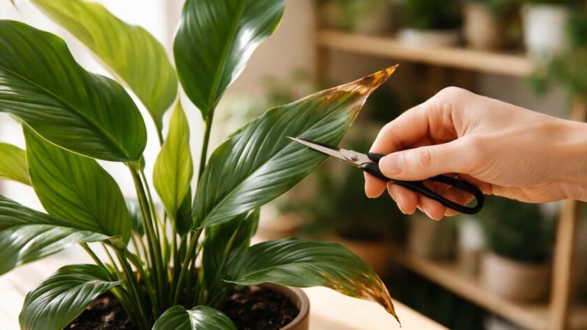 apprenez quand et comment couper les bouts marron des feuilles de vos plantes d'intérieur pour préserver leur santé et leur beauté.