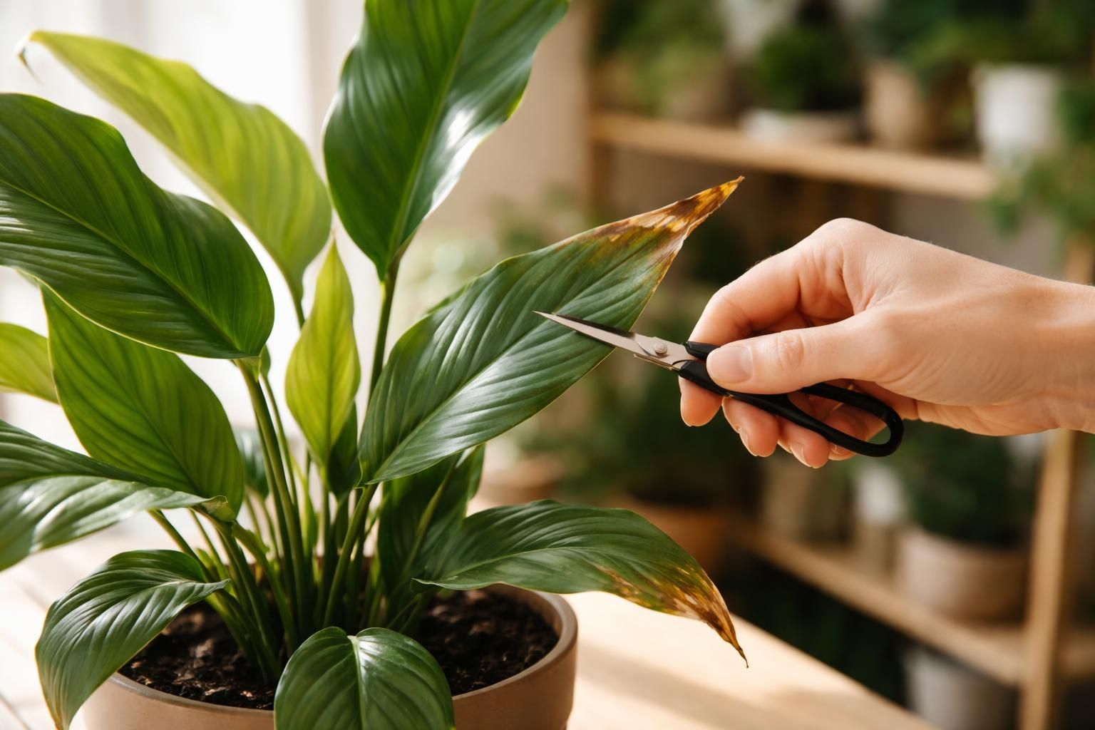 apprenez quand et comment couper les bouts marron des feuilles de vos plantes d'intérieur pour préserver leur santé et leur beauté.
