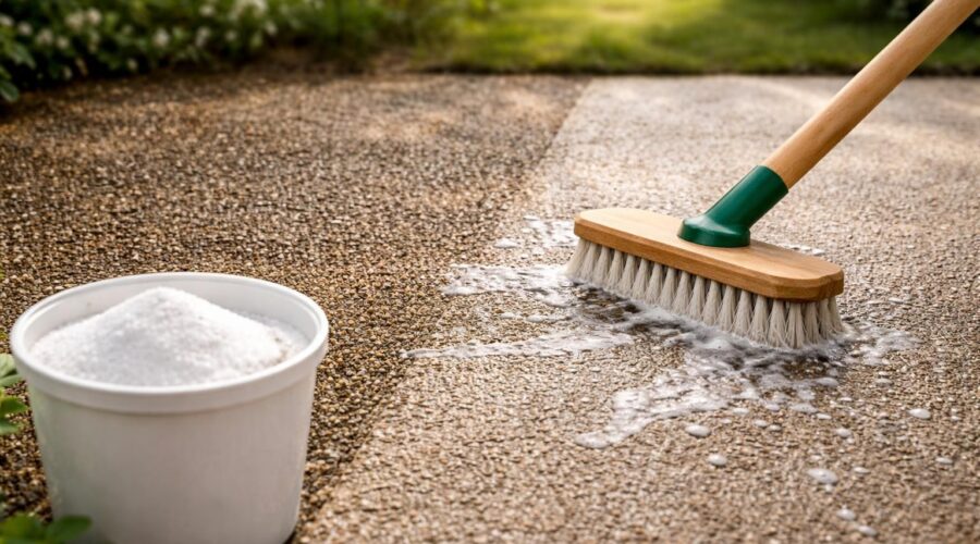découvrez comment nettoyer efficacement votre dalle gravillonnée avec du bicarbonate de soude grâce à nos astuces faciles et écologiques.