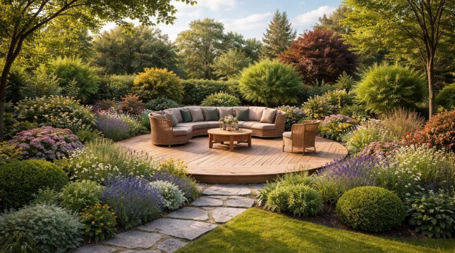 découvrez comment intégrer une terrasse ronde dans votre aménagement paysager pour créer un espace extérieur esthétique et fonctionnel, adapté à votre jardin.