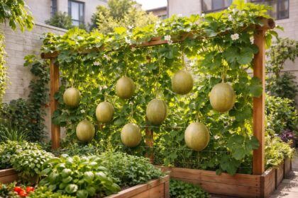 découvrez comment la culture verticale du melon optimise l'espace, booste la production et facilite l'entretien dans les petits jardins urbains.