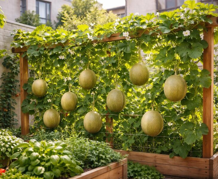découvrez comment la culture verticale du melon optimise l'espace, booste la production et facilite l'entretien dans les petits jardins urbains.