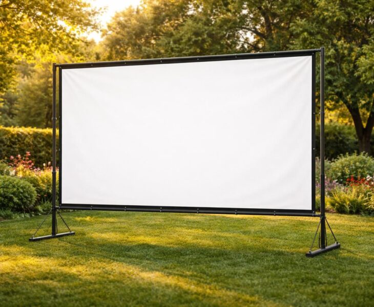 découvrez notre guide simple sur les écrans de projection pour jardin : choix des tailles, types de toile et méthodes de fixation pour une installation parfaite en extérieur.