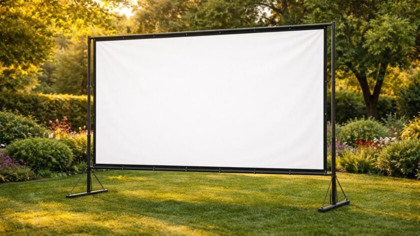 découvrez notre guide simple sur les écrans de projection pour jardin : choix des tailles, types de toile et méthodes de fixation pour une installation parfaite en extérieur.