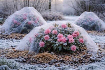 découvrez nos conseils pratiques pour protéger vos rhododendrons simsii du gel en hiver et assurer leur belle floraison au printemps.