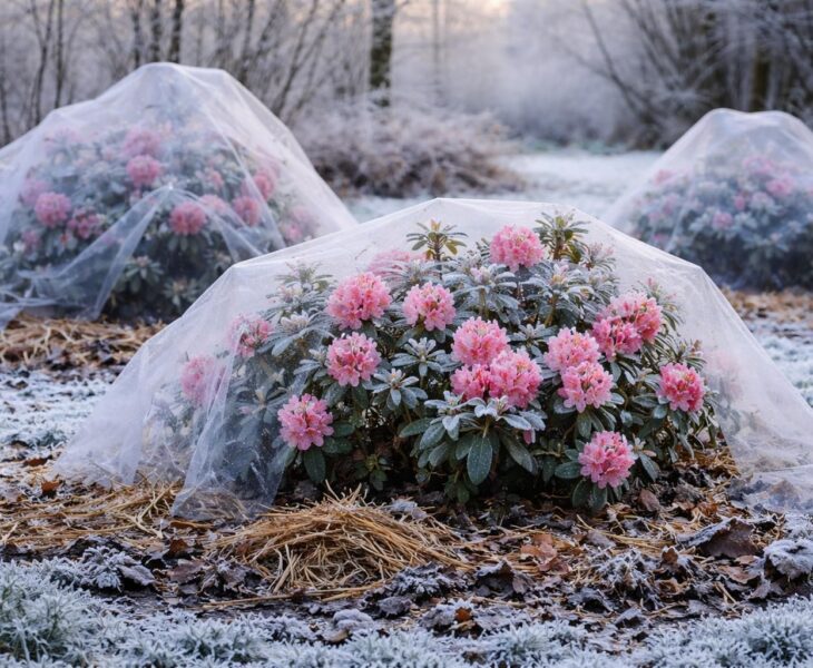 découvrez nos conseils pratiques pour protéger vos rhododendrons simsii du gel en hiver et assurer leur belle floraison au printemps.