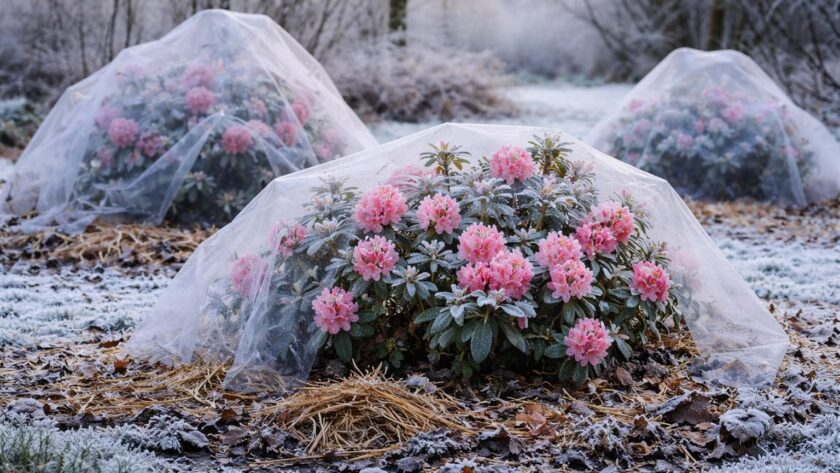 découvrez nos conseils pratiques pour protéger vos rhododendrons simsii du gel en hiver et assurer leur belle floraison au printemps.