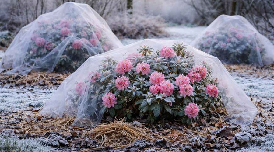 découvrez nos conseils pratiques pour protéger vos rhododendrons simsii du gel en hiver et assurer leur belle floraison au printemps.