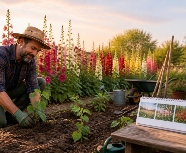 découvrez le meilleur moment pour semer des roses trémières et profitez d'un jardin coloré et épanoui toute la saison.