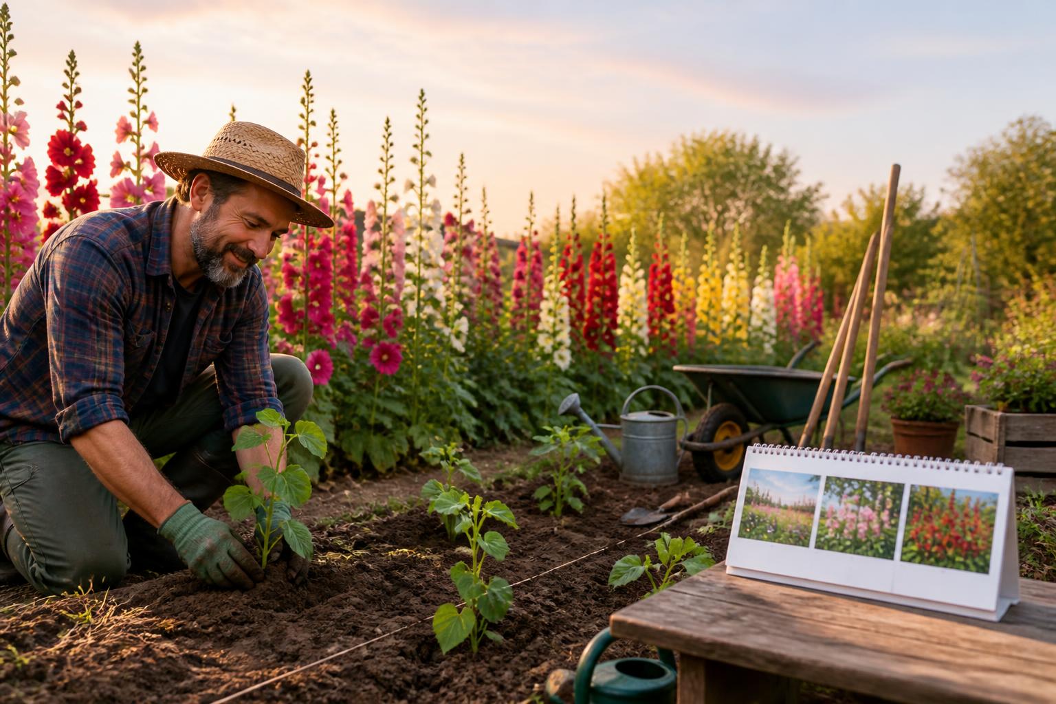 découvrez le meilleur moment pour semer des roses trémières et profitez d'un jardin coloré et épanoui toute la saison.