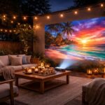 découvrez comment sublimer votre terrasse éclairée en optimisant les noirs et les couleurs grâce à un vidéoprojecteur epson pour des projections exceptionnelles en extérieur.