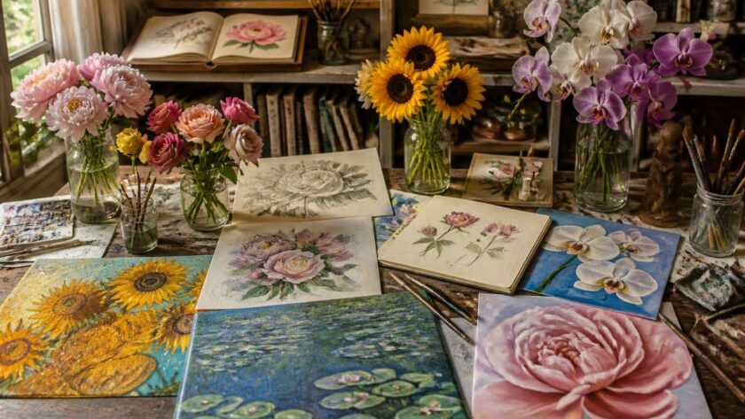découvrez comment les fleurs ont inspiré les chefs-d'œuvre des plus grands artistes à travers l'histoire, mêlant beauté naturelle et créativité artistique.