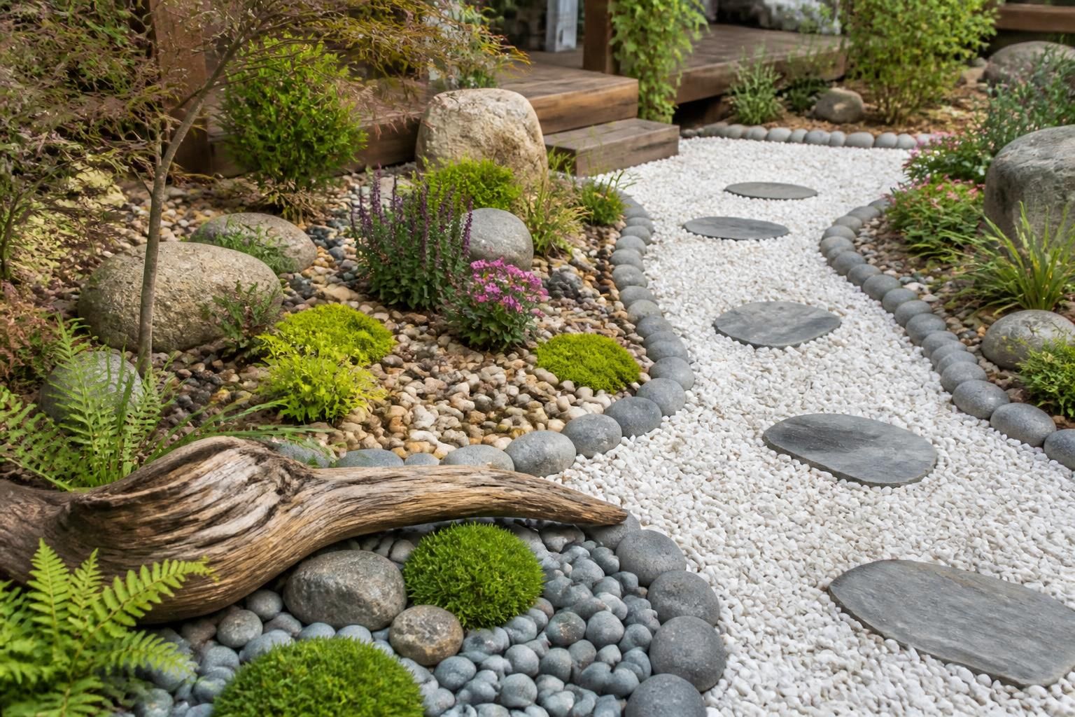 découvrez comment utiliser les cailloux pour sublimer votre jardin grâce à des idées d'usages variés et des associations décoratives harmonieuses.