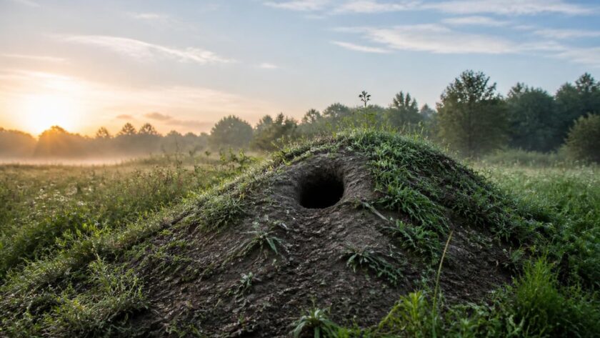 découvrez les secrets fascinants cachés derrière un petit monticule de terre percé d'un trou. explorez les mystères naturels et insolites qui se dissimulent sous cette énigme mystérieuse.
