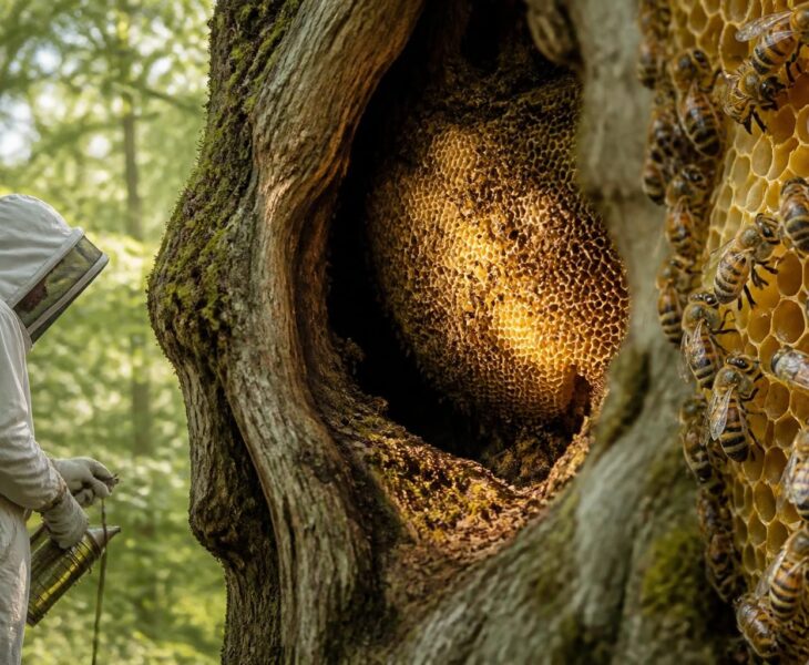 découvrez quand il est nécessaire d'intervenir sur un nid d’abeilles et quand il vaut mieux le protéger pour préserver ces précieux pollinisateurs.