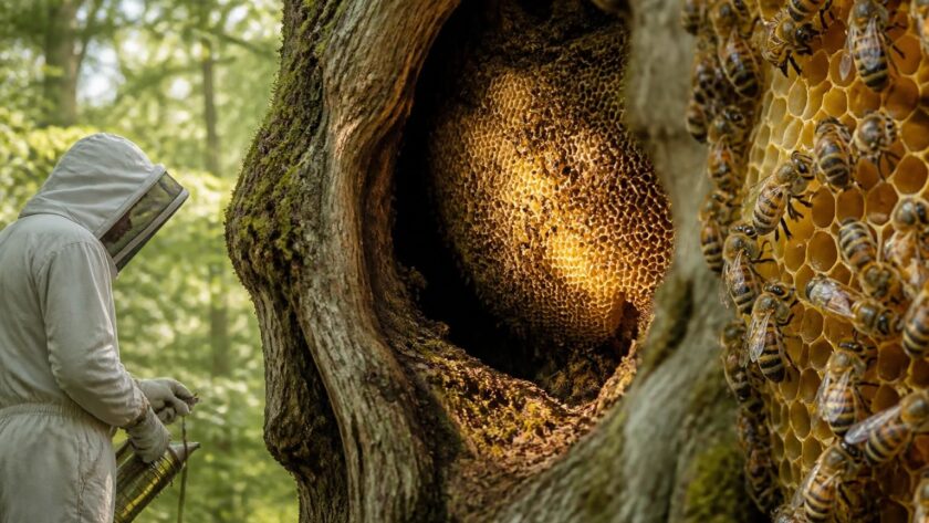 découvrez quand il est nécessaire d'intervenir sur un nid d’abeilles et quand il vaut mieux le protéger pour préserver ces précieux pollinisateurs.