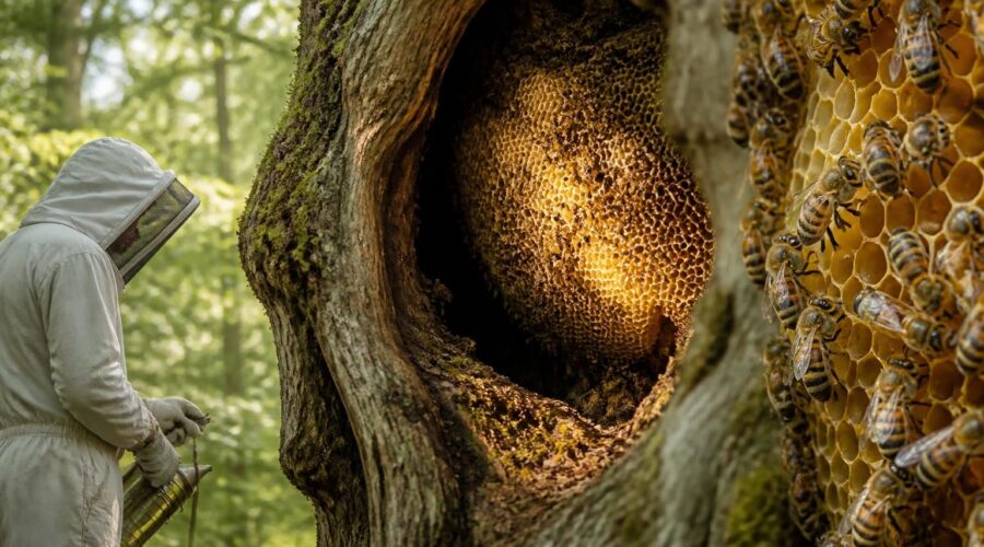 découvrez quand il est nécessaire d'intervenir sur un nid d’abeilles et quand il vaut mieux le protéger pour préserver ces précieux pollinisateurs.