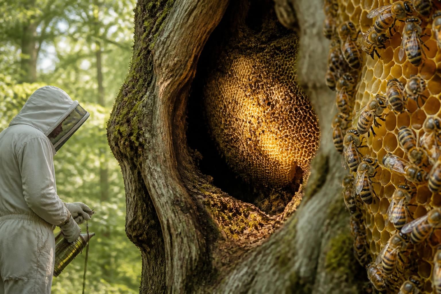 découvrez quand il est nécessaire d'intervenir sur un nid d’abeilles et quand il vaut mieux le protéger pour préserver ces précieux pollinisateurs.