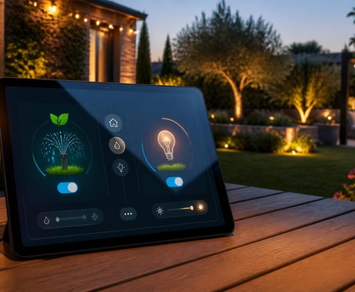 découvrez comment utiliser votre ipad comme un tableau de bord extérieur pour contrôler facilement l'arrosage et l'éclairage de votre jardin.