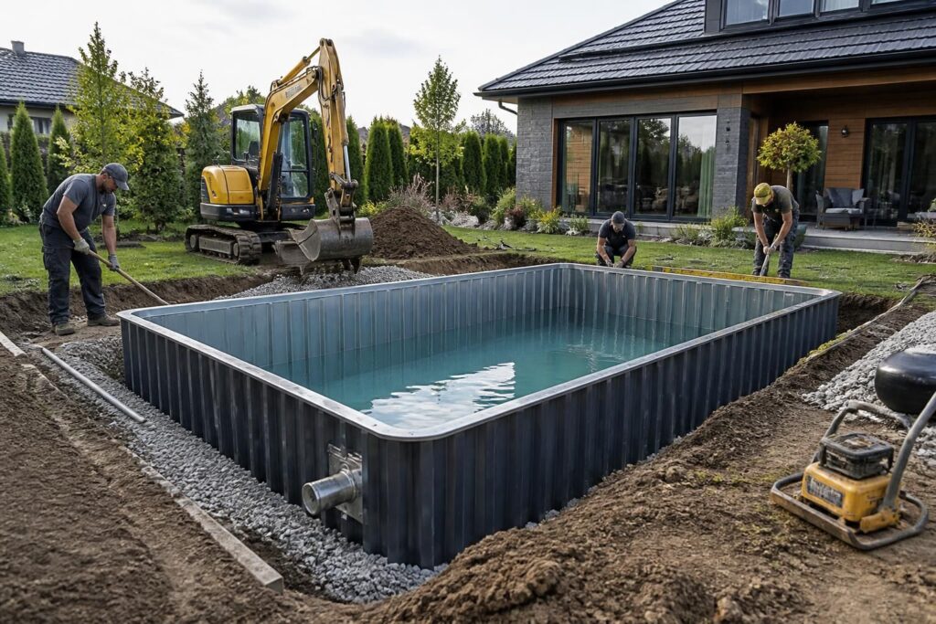 découvrez le coût de fabrication d'une piscine container semi-enterrée, incluant les matériaux, la main-d'œuvre et les conseils pour un projet réussi.