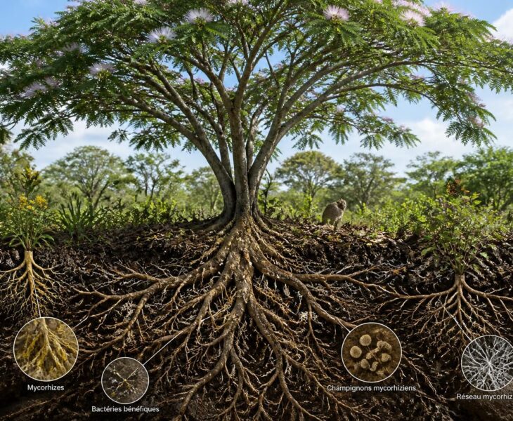 découvrez l'importance des racines de l'albizia dans le maintien de la santé des sols, la biodiversité et l'équilibre de l'écosystème naturel.