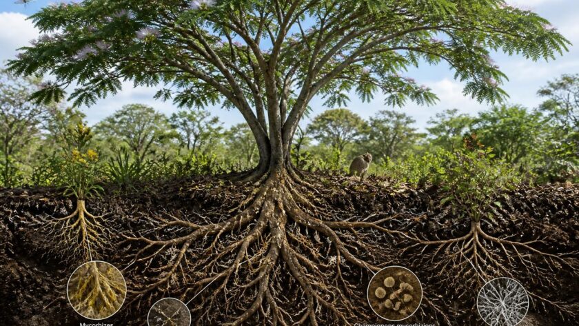 découvrez l'importance des racines de l'albizia dans le maintien de la santé des sols, la biodiversité et l'équilibre de l'écosystème naturel.