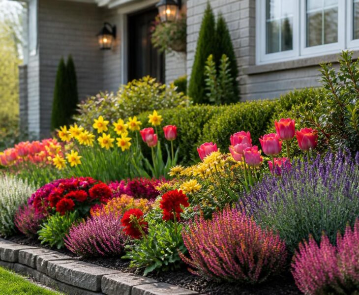découvrez les meilleures plantes pour un parterre de fleurs fleurissant toute l'année devant votre maison, alliant beauté et entretien facile en toutes saisons.